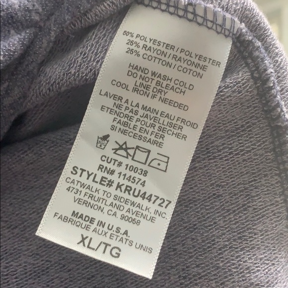 Pleione Side Slit Sweatshirt EUC - Picture 3 of 5